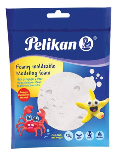 Foamy Moldeable 50 Gr Pelikan Blanco X10 Und