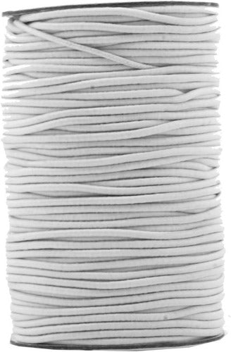 Cordón Elástico Trenzado Tubular Negro 3 Mm Rollo 200mts
