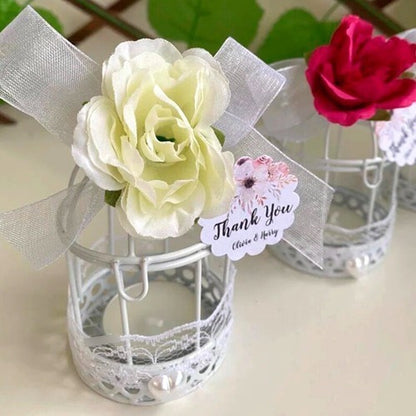 Mini Jaula Redonda Blanca Souvenir Decoracion X 12 Und