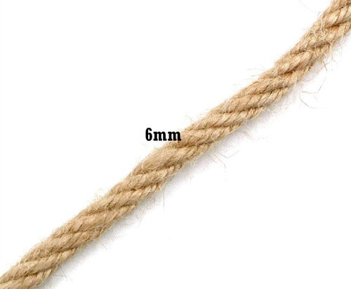 Cuerda Yute Rascador Para Gato 6 Mm X 10 Mts Soga