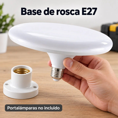 6 Bombillos Led Ufo Mercury 30w E27 Luz Fría 6500k 100-240v Blanco Frío