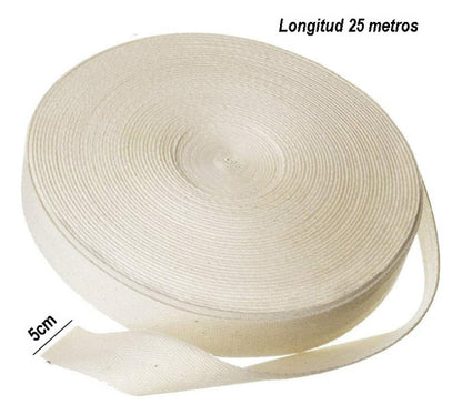 Hiladillo 50mm Cinta De Algodón Confección Para Ropa X25mts