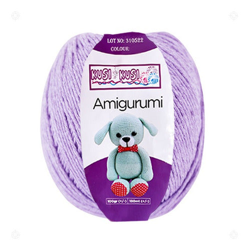 Madeja De Lana Amigurumi Algodon 100 Gramos X 180 Metros Lila 28