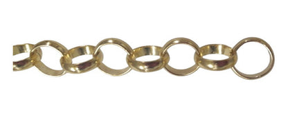 Cadena Dorada Circular Bisuteria Ropa 15mm X 10 Metros