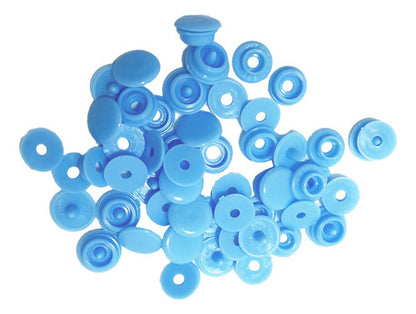 1000 Broches Plásticos 11mm A Presión Para Ropa Colores Azul Bebé
