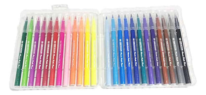 Plumones Punta Pincel Lettering Offi Esco X24 Unidades