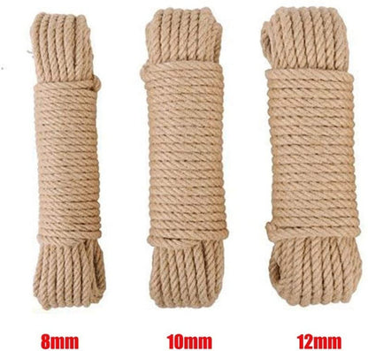 Cuerda Yute Natural Resistente 12 Mm X 10 Mts Decoración