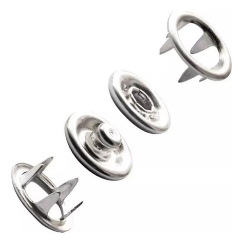 Broches A Presión Metálicos 9.5mm Para Ropa Tela  X 100 Und
