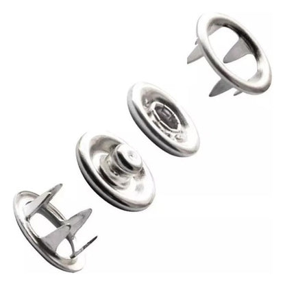 Broches A Presión Metálicos 9.5mm Para Ropa Tela  X 100 Und