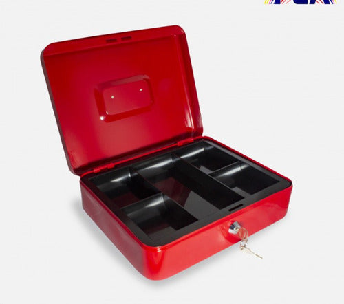 Cajilla De Seguridad Metálica 30x24x9 Cm Con Llave