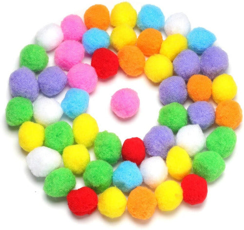 Pompones Para Manualidades 40 Mm X300 Und Colores Surtidos