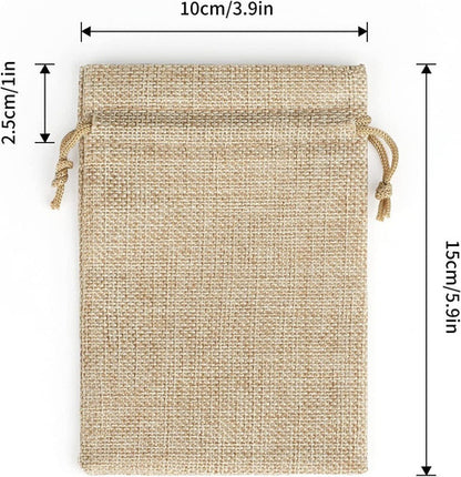 Bolsas Costales Yute Con Cordón Dulcero Regalo 9x14cm X50und
