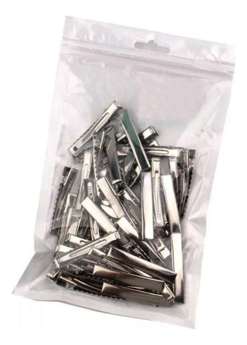 Hebillas Metalicas Para Pelo Pinza Plana 6.0cm X 100 Unidades