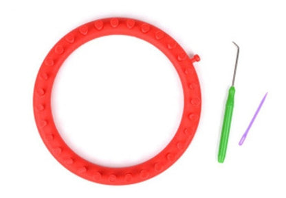 Kit Telar Circular Plástico Largo X4 Tamaños + Agujas