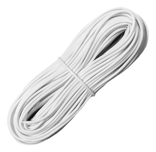 Madeja Mimbre Cordón Tubo Plástico Pvc Para Tejer X 40metros Blanco