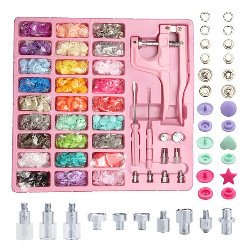 Botón De Presión De Pinza Para Ropa, 26 Colores 300 Juegos