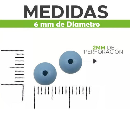 Perlas Plasticas Colores Pasteles Infantiles 50 Grs X500 Und