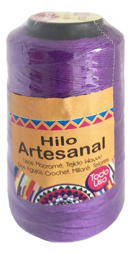 Hilo Artesanal Tejido Macrame Wayuu Telares 2.5mm X 100gr Morado