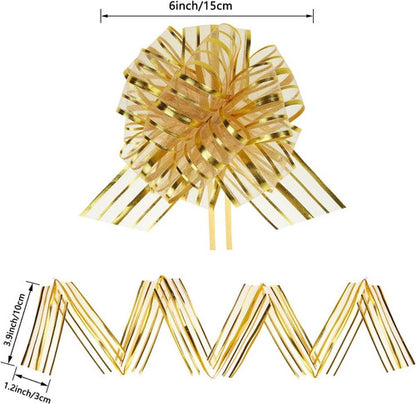 Moños Regalo Mágicos Pompom Organza X 5und Decoración
