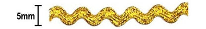 Cinta Zig Zag Dorada Y Plateada 5mm X 131 Metros