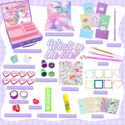 Kit Diario Unicornio Niñas Regalo Edad 6-12 Años X93 Piezas