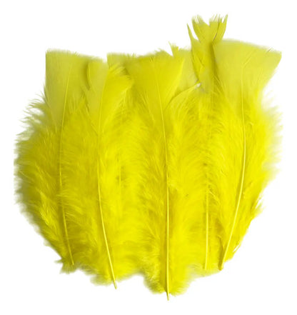 100 Plumas Decorativas Para Manualidades Disfraz Amarillo