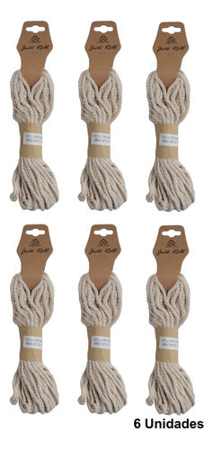 Hilo De Algodon Tejer Yutillo Decoracion Macrame 4mm X6 Unid