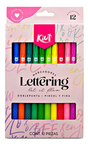 Marcadores Kiut Punta Pincel Lettering X 12 Uds Default Title