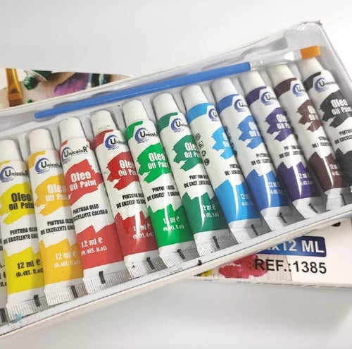 Pintura Oleo Unicolor Original Arte Artistica X 12 Tubos