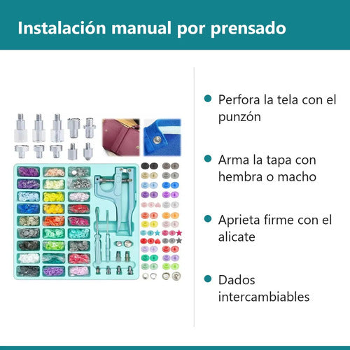 Broches Plásticos De Presión T5 Kit 300 Juegos Con Alicate