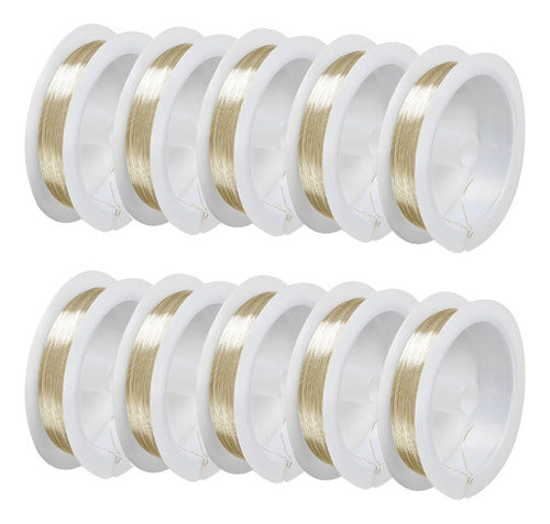 Rollo Alambre Acero Color Plata 50 Metros De Cal 0.3mm 10und