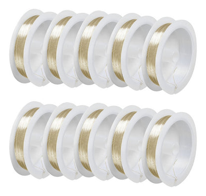 Rollo Alambre Acero Color Plata 50 Metros De Cal 0.3mm 10und