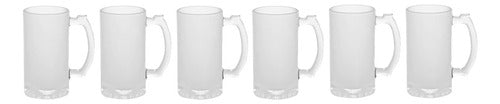 6 Mugs Cerveceros En Vidrio Opalizados Para Sublimar Default Title