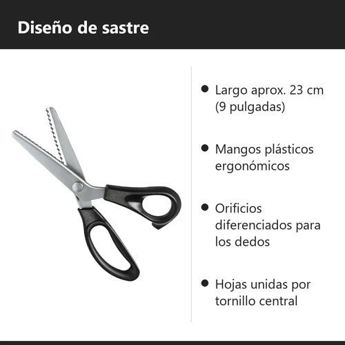 Tijeras Dentadas De Sastre Picos Finos 3 Mm Zigzag Para Tela