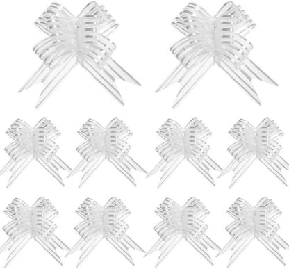 Moños De Regalo Mediano Organza Irizado Navidad 20 Und
