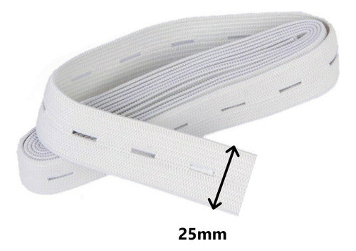 Elastico Resorte Con Ojal Ancho 20mm  X 10 Metros