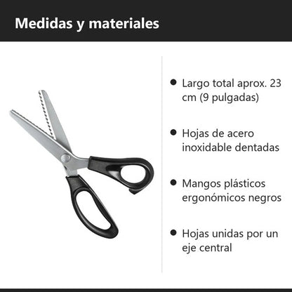 Tijera Zig Zag Para Tela Dentado 7 Mm Costura Y Sastrería