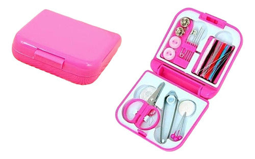 Kit Costurero Mini Costura Básico Manual Portátil Hf rosado