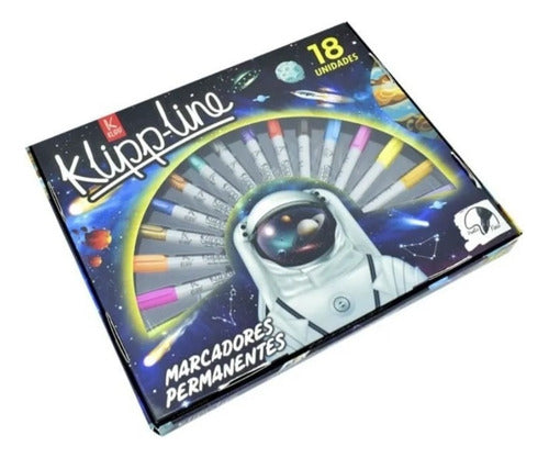 Marcador Klipp-line Mandala Caja X 18 Unidades X 3 Cajas Blanco