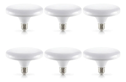 6 Bombillos Led Ufo Mercury 30w E27 Luz Fría 6500k 100-240v Blanco Frío