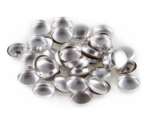 Casquetes Metalicos Para Forrar Boton  #24    X 100 Unidades