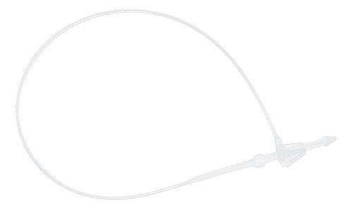 Precinto 75mm Etiquetas Ropa 1000 Und Plastiflecha Candado Blanco