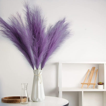 Pampas Decoración 5 Tallos Plantas Artificiales Ramo 80cm