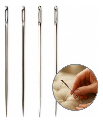 Aguja Grande Para Coser Colchón X4 Unds Tapiceria Capotera