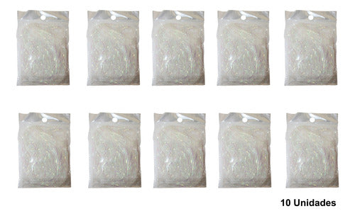 Cabello De Angel Decoracion Navidad Paquete 10gr X 10 Unid