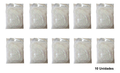Cabello De Angel Decoracion Navidad Paquete 10gr X 10 Unid