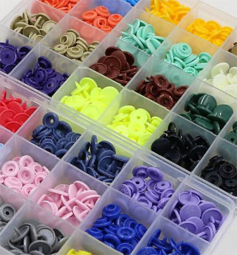 Broches Plasticos Presion 12.5mm Para Ropa Colores X 1000 Und
