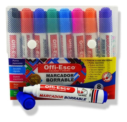 Set De  Marcadores Borrables Offi Esco Oe-510-8 X8 Und