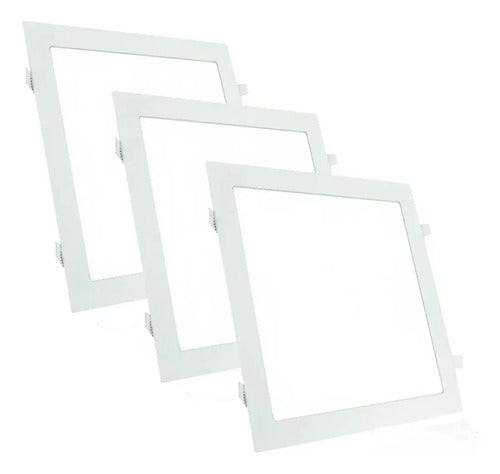 Panel Led Cuadrado 12w Blanco Frío 17x17cm Mercury Titanium 110v