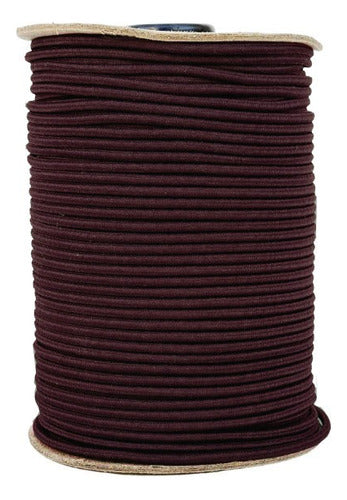 Cordon Caucho Elastico 3.0mm X 200 Mts Café Redondo